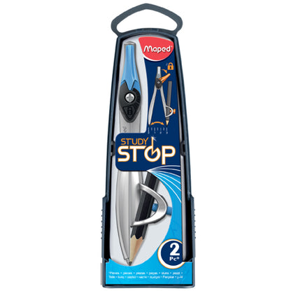 Compás Maped Study Stop con abrazadera o grafo de 2mm