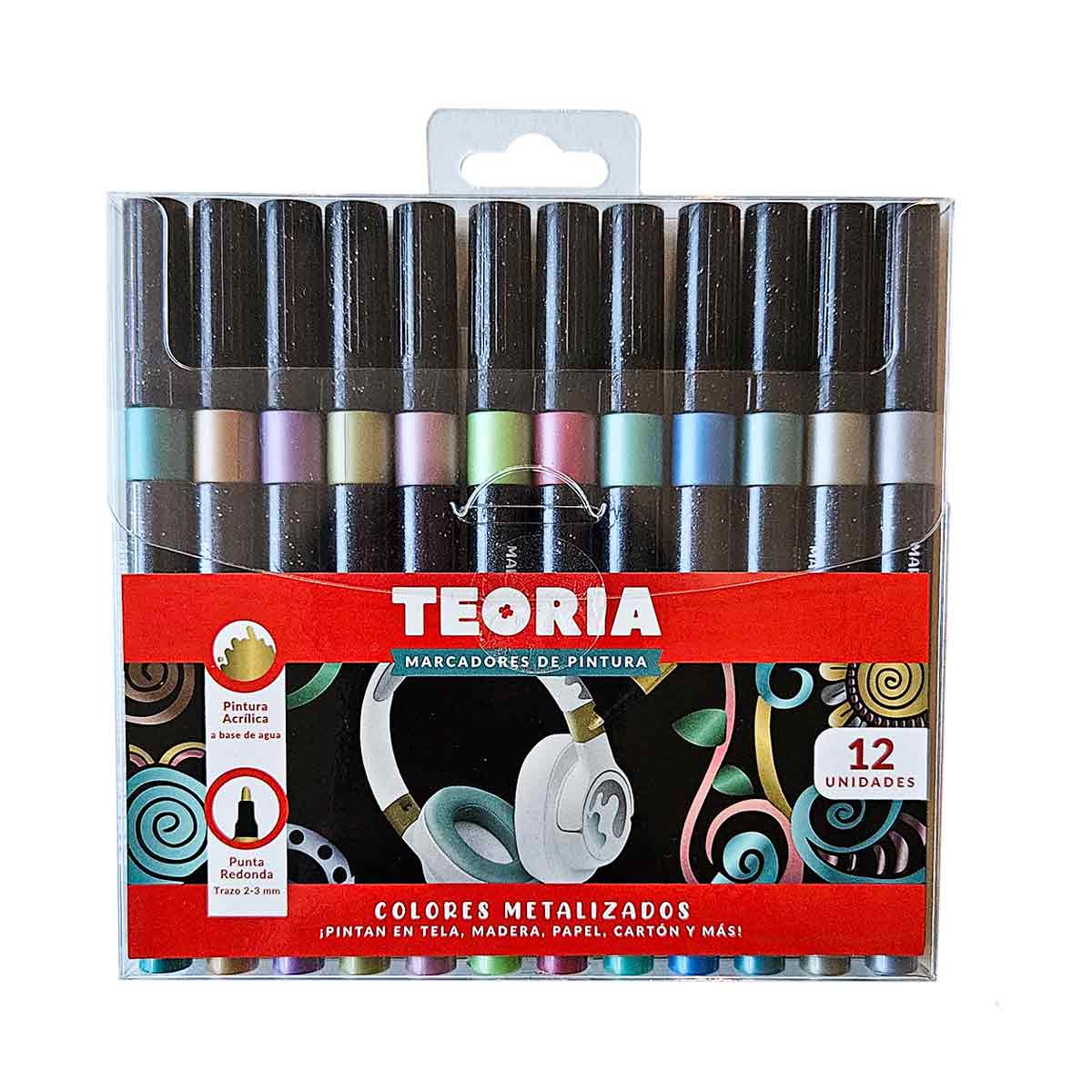 Marcadores de pintura acrílica Teoria x 12