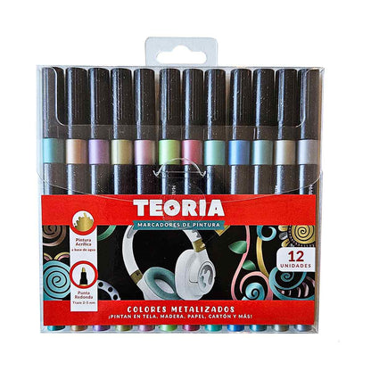 Marcadores de pintura acrílica Teoria x 12
