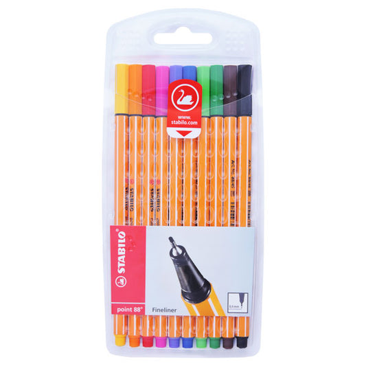 Marcador Stabilo Point 88 x 10 colores
