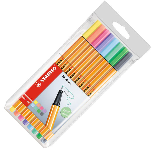 Marcador Stabilo Point 88 colores pastel x 8