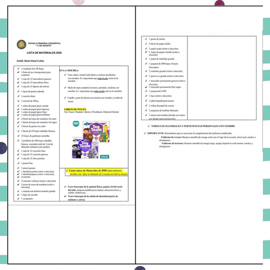 Lista Completa Escuela Logosófica Nivel 4 año 2026