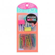 Set de Escritorio Mooving Aprietapapel y Clips