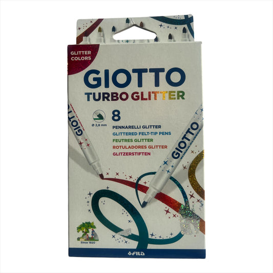 Marcadores Giotto Turbo Glitter x 8