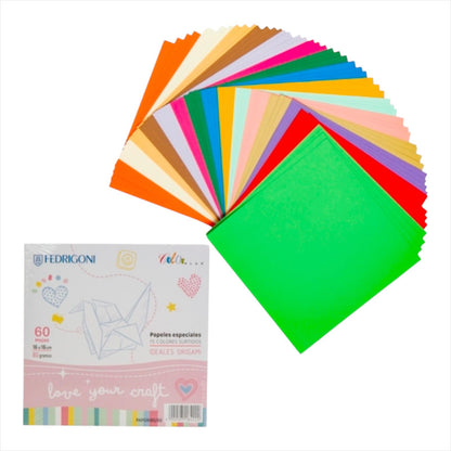 Papel de colores lisos para origami