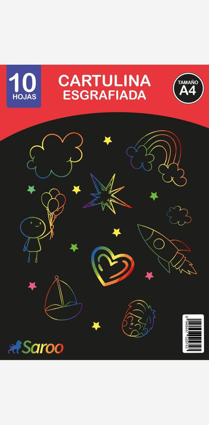 Papel para esgrafiado x 10 hojas