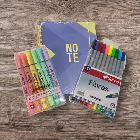 Set de Marcadores Saroo con Libreta