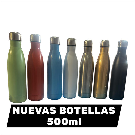Botella / Termo metálico de 500cc de capacidad