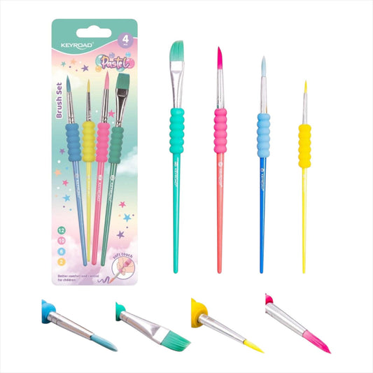 Pinceles Keyroad con grip x 4