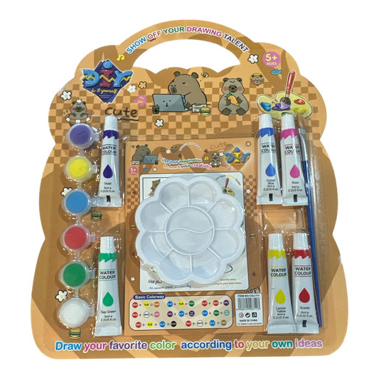 Set Capybara con pinturas y Paleta