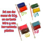 Set con 2 masas + Cortante + Herramienta