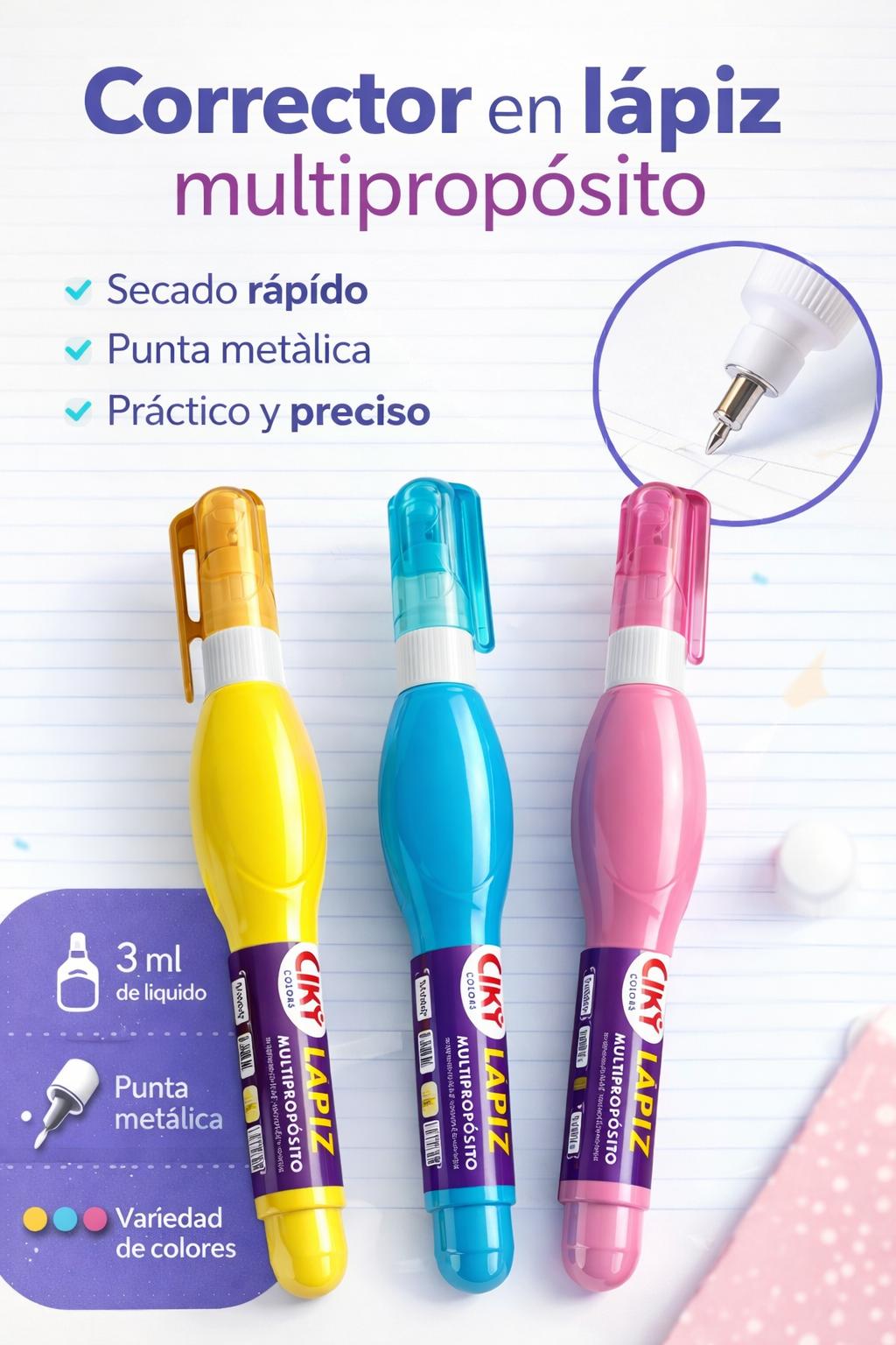 Corrector en lápiz Liky, 3ml