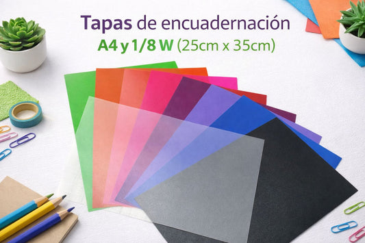 Tapa para Encuadernar en PVC tamaños A4 o 25cm x 35cm (Garbanzo, o 1/8W)