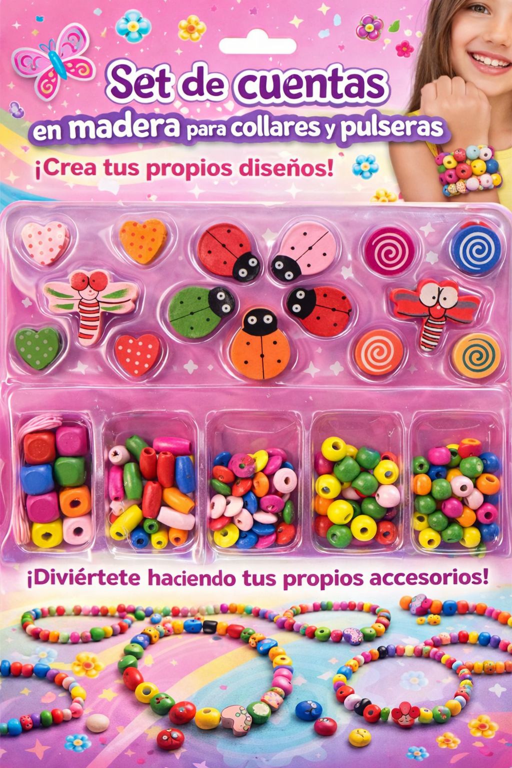 Cuentas para Collares y Pulseras en Madera