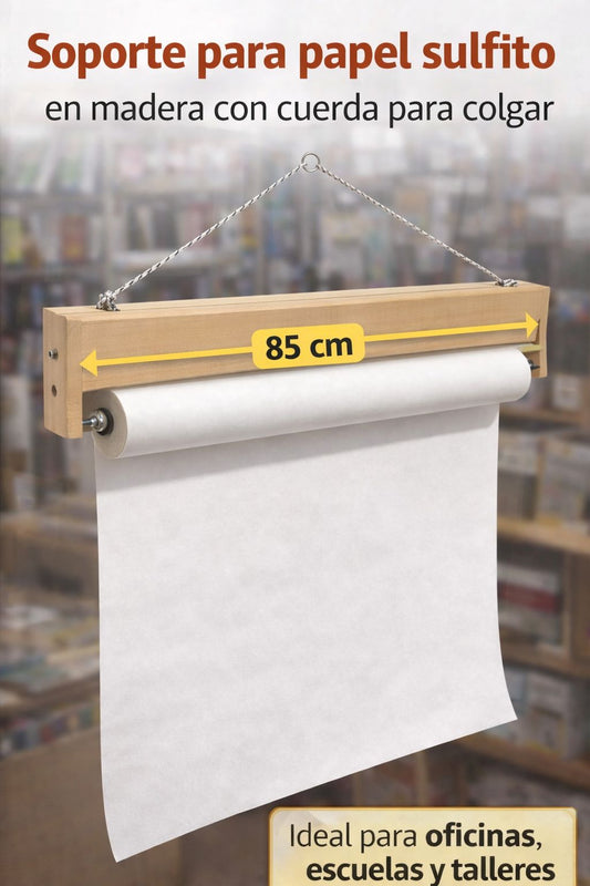 Rotafolio o Sujetador para Papel Sulfito en madera