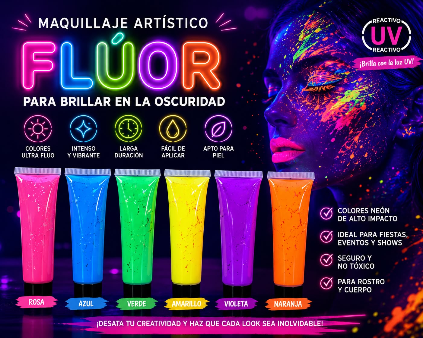 Maquillaje Flúo en pomo