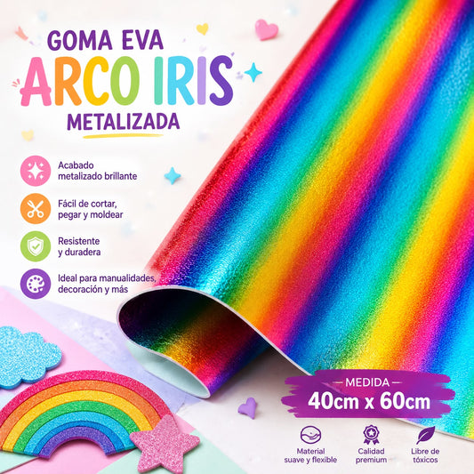 Goma Eva Metalizada 40 x 60
