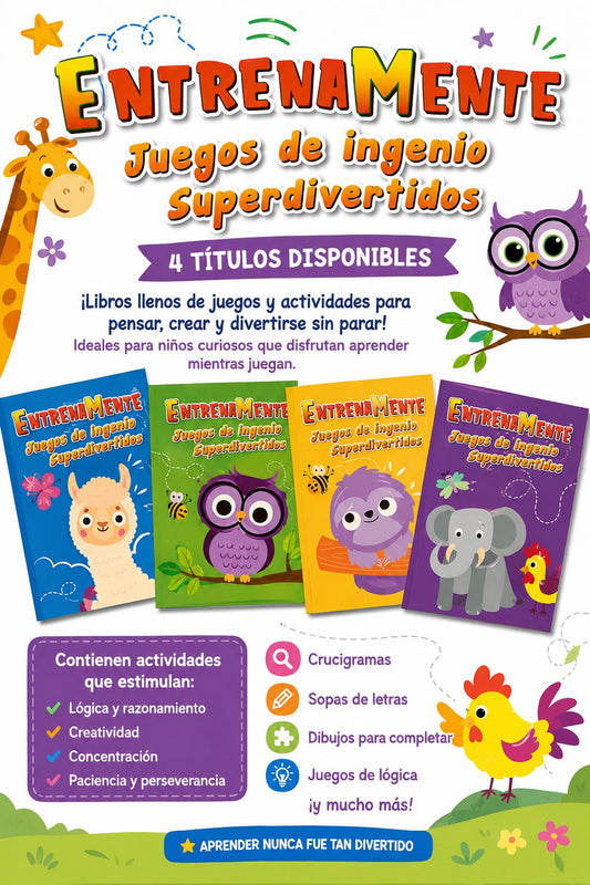 Libro de juegos de ingenio ENTRENAMENTE