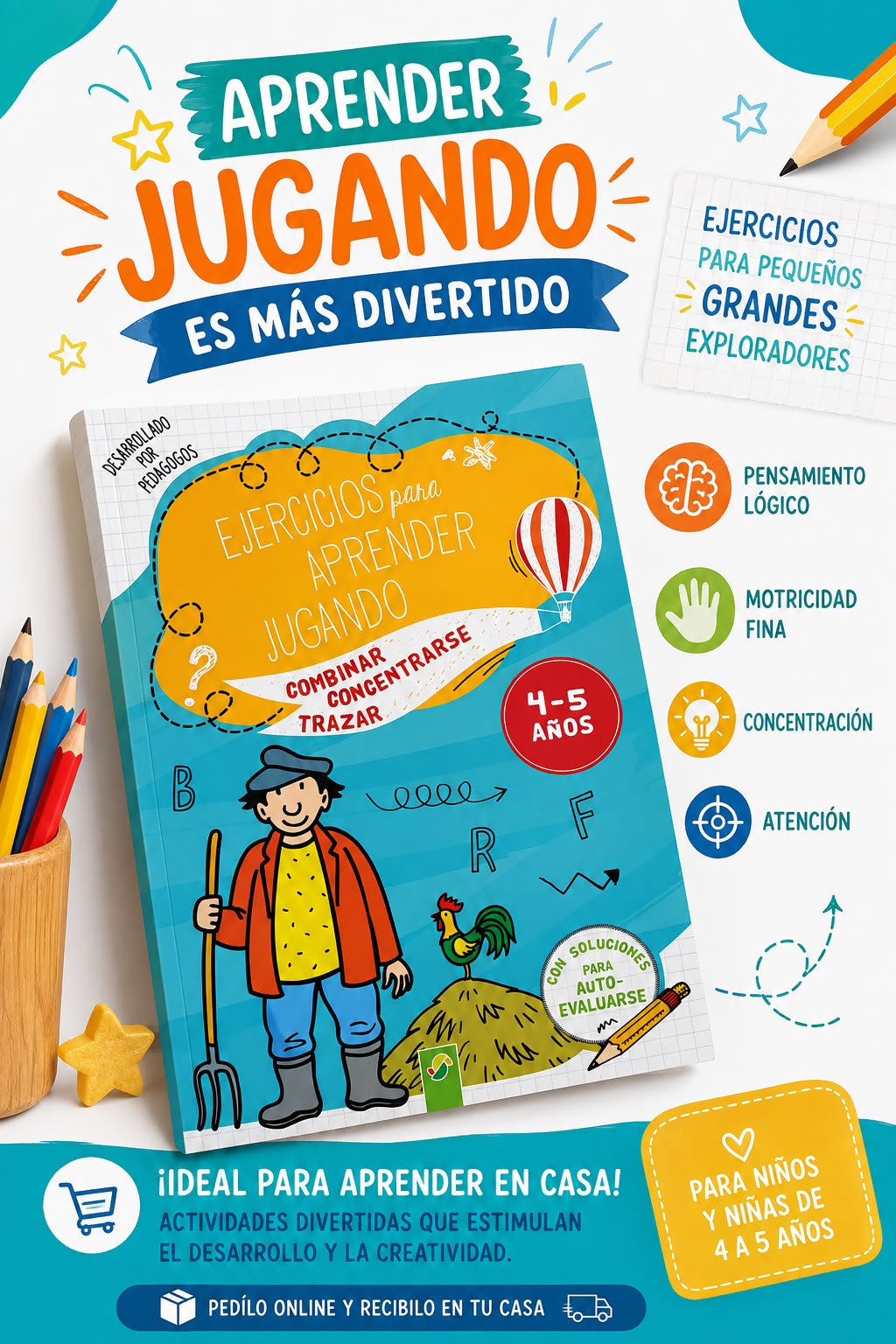 Libro con Ejercicios para aprender Jugando