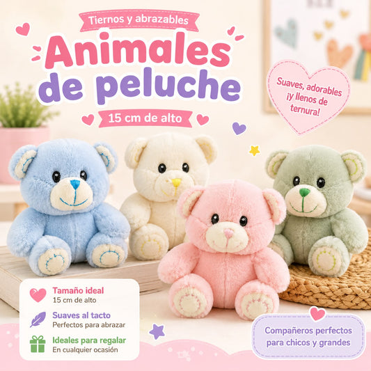 Peluches de 15cm de alto, gran variedad!!!