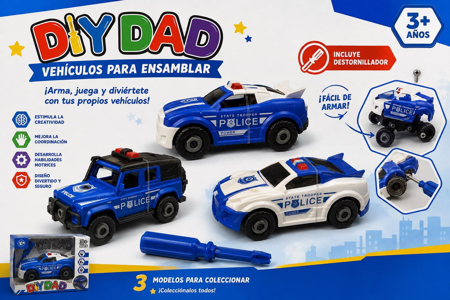 Vehículos para ensamblar con destornillador