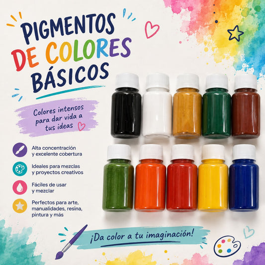 Pigmentos de Colores en frasco