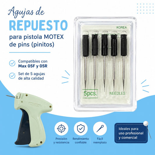 Agujas de repuesto para pistola de pins Motex F o R , caja x 5 unidades