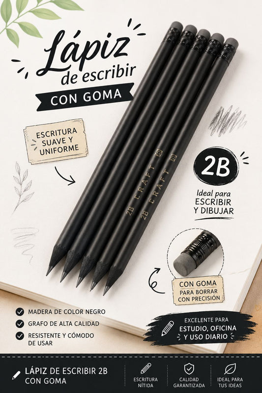 Lapiz de escribir o de dibujo Craft 2B