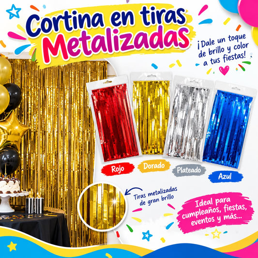 Cortina Metalizada para Cumpleaños