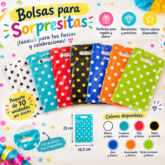 Bolsas para Sorpresitas 16.5cm x 25cm x 10 unidades
