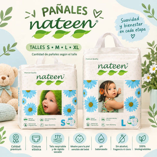 Pañales NATEEN Calidad Premium Paquetón