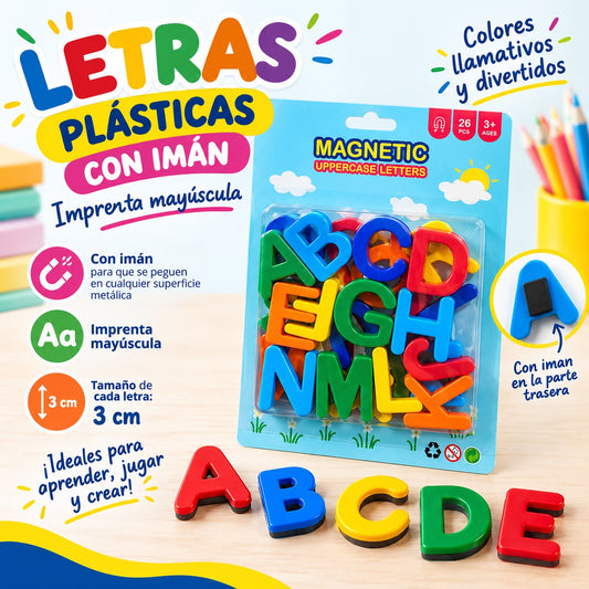 Abecedario y Números Imantados Plástico, Letras con imán