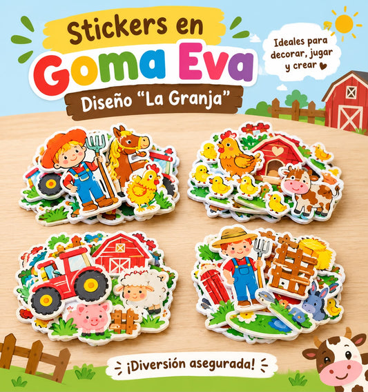 Goma Eva con Adhesivo "La Granja"