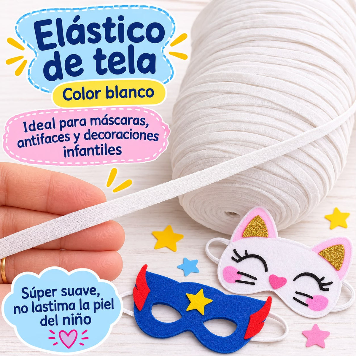 Elástico de tela de algodón por metro
