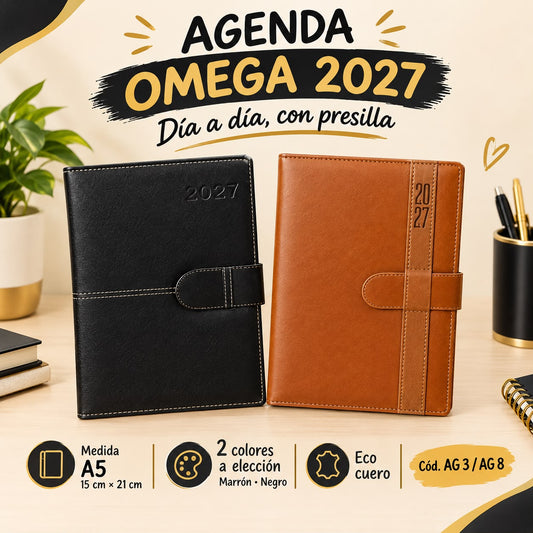 Agenda Omega día a día A5 con Presilla