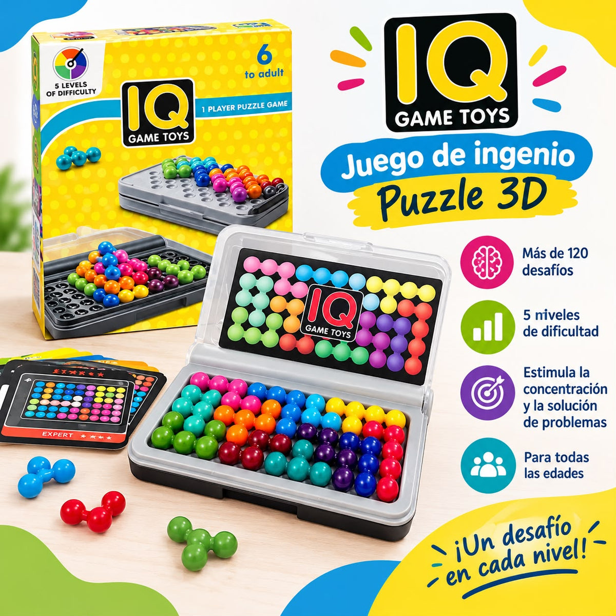 Juego de Ingenio IQ (puzzle 3D)