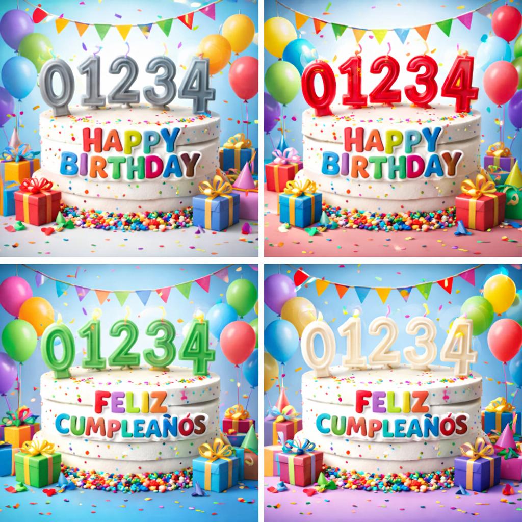 Velas de Cumpleaños Números
