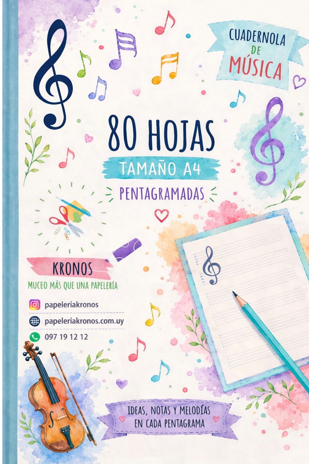 Cuadernola de Música de 40 y de 80 hojas