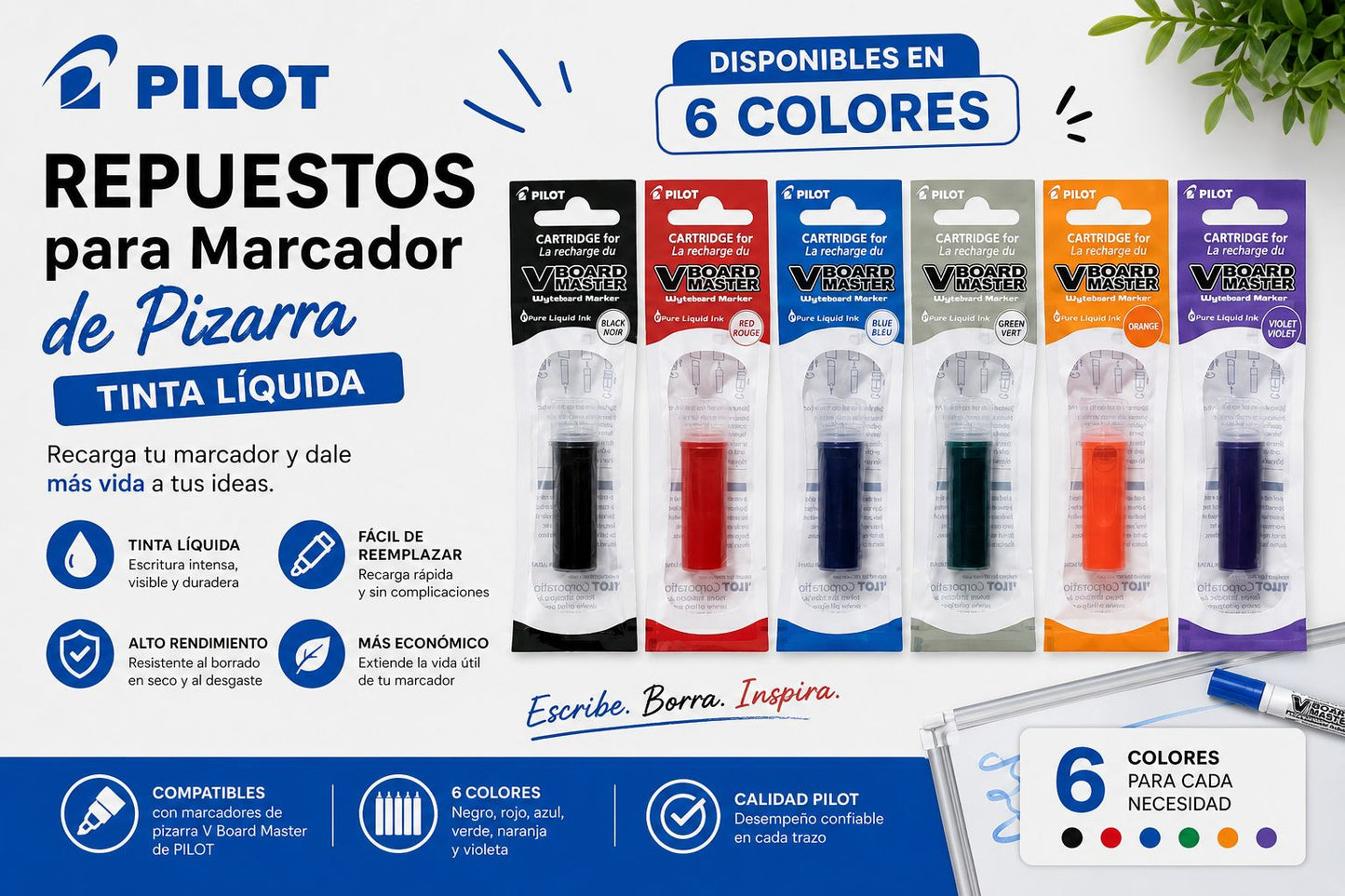 Repuesto para Marcador de Pizarra Pilot