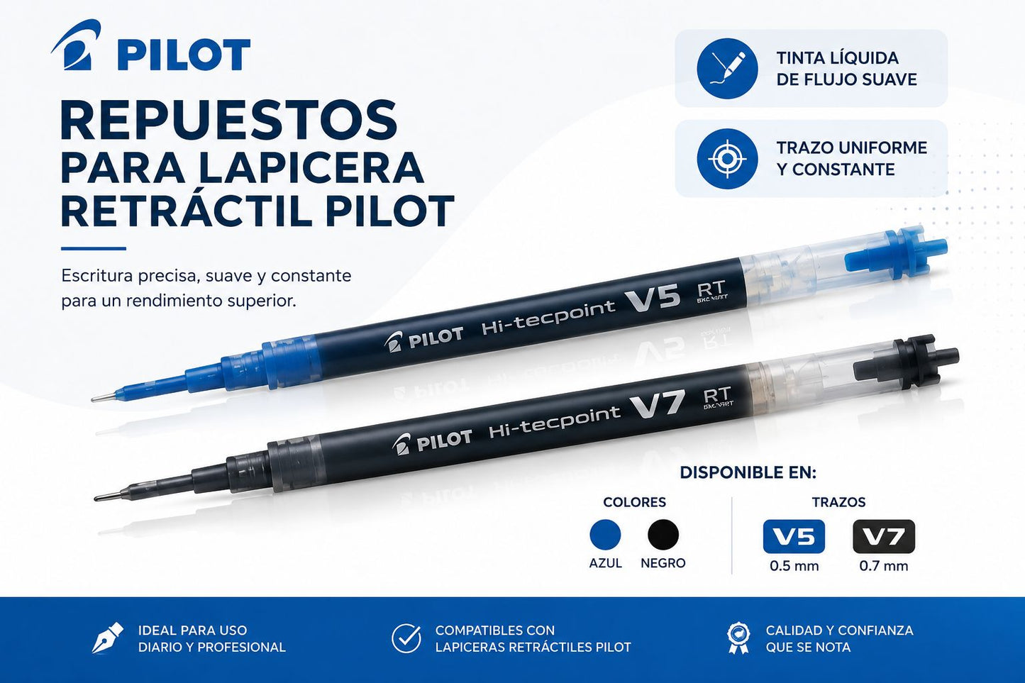 Repuesto para lapicera Pilot de tinta líquida