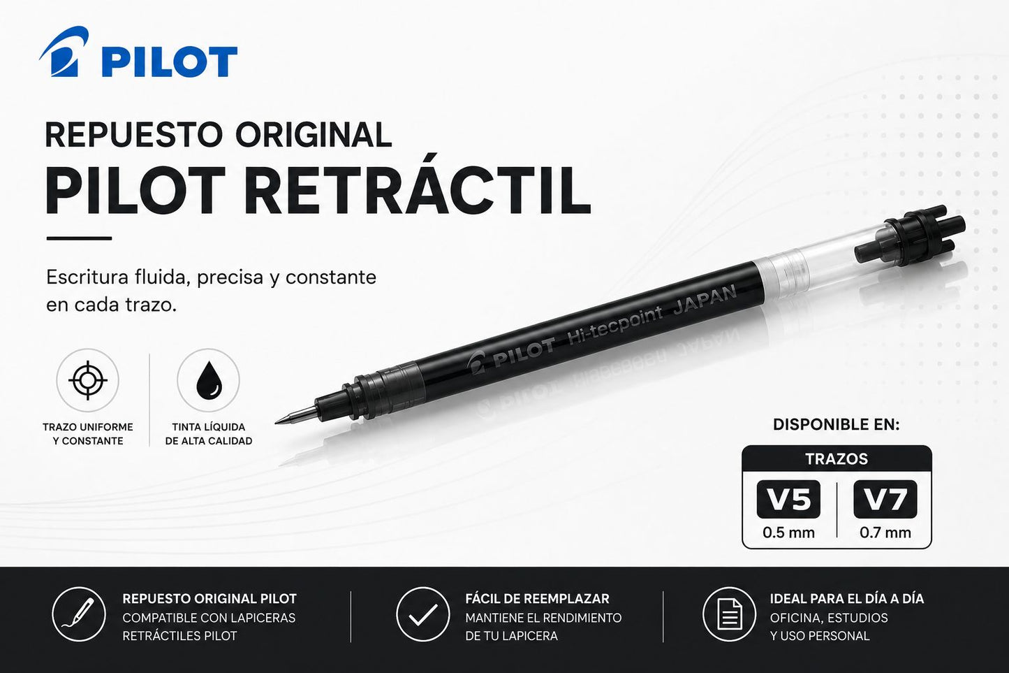 Repuesto para lapicera Pilot de tinta líquida