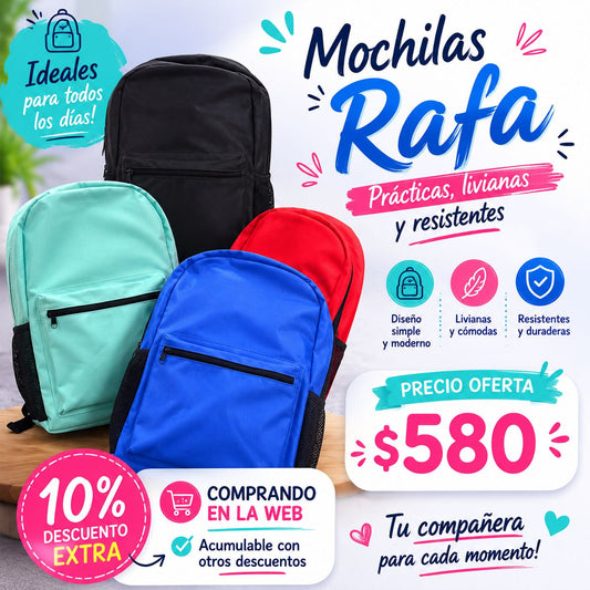 Mochila Rafa con Bolsillo