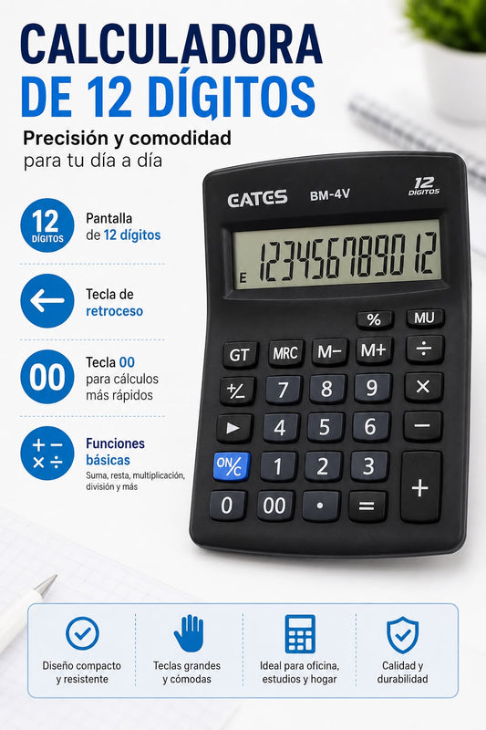 Calculadora Eates 12 dígitos