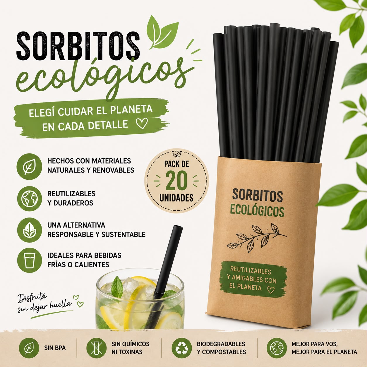 Sorbitos de Papel x 25