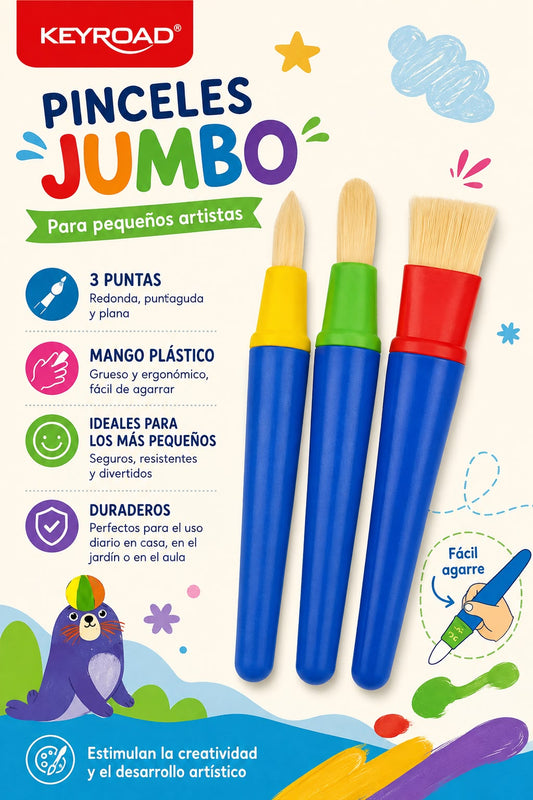 Pinceles Keyroad jumbo x 3