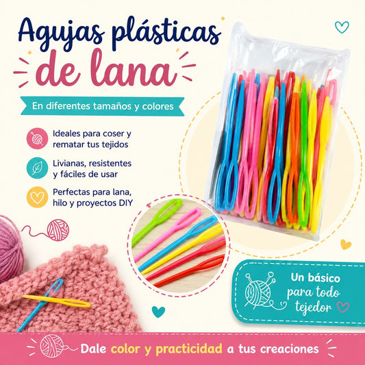 Aguja de Lana plástica