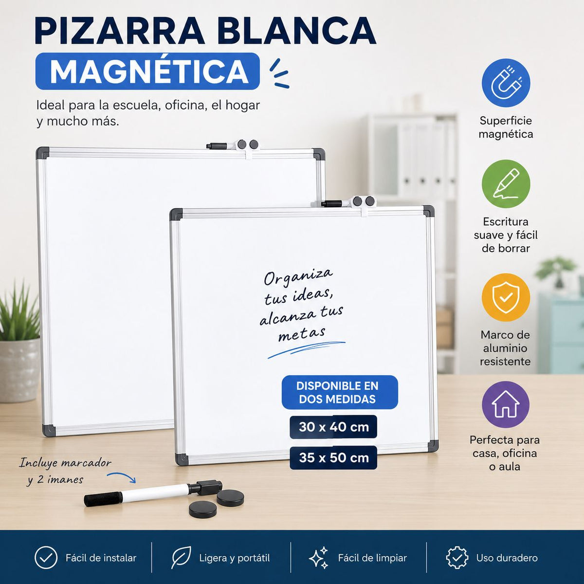 Pizarra Blanca de Diferentes Medidas