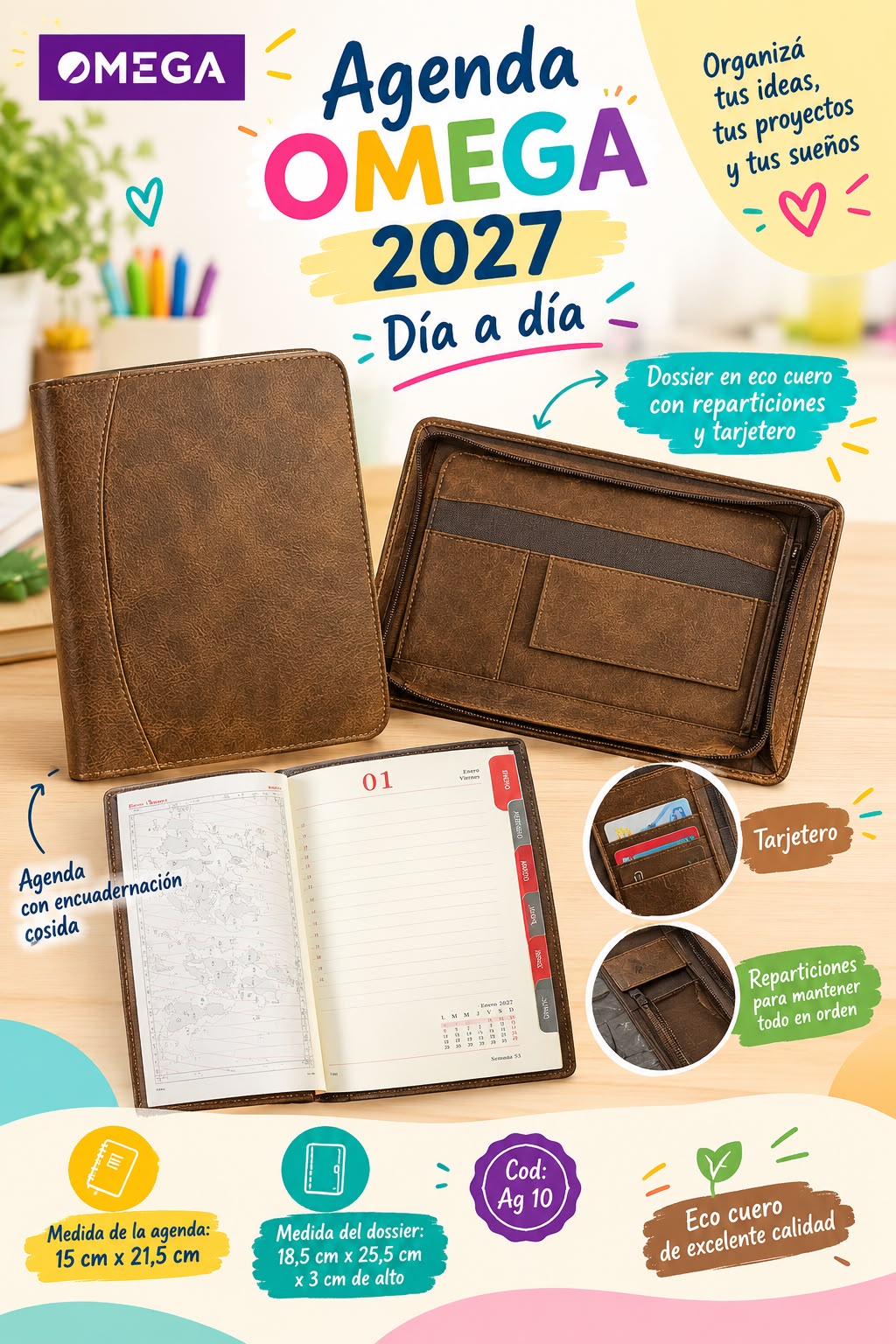Agenda Omega Día a Día con Dossier