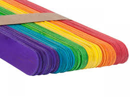 Bajalenguas en madera de colores x 25