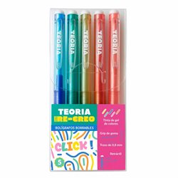 Bolígrafo Teoría Borrable Retráctil de 5 Colores